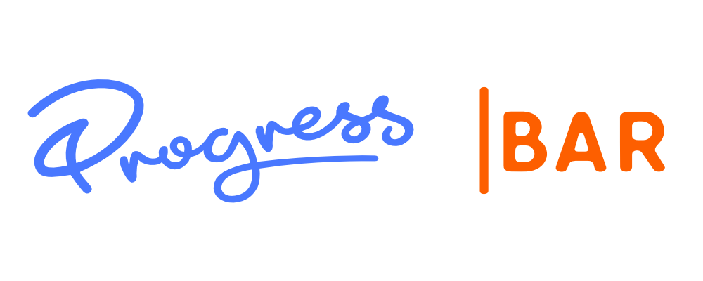 Progress Bar wordmark logo horizontal